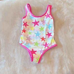 Pink Platinum girls One Piece Starfish Swimsuit Suit